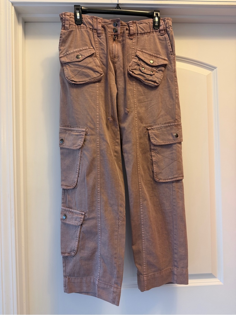Free People We The Free Tahiti Pull On Cargo Pants Mauve Size Women’s XS EUC